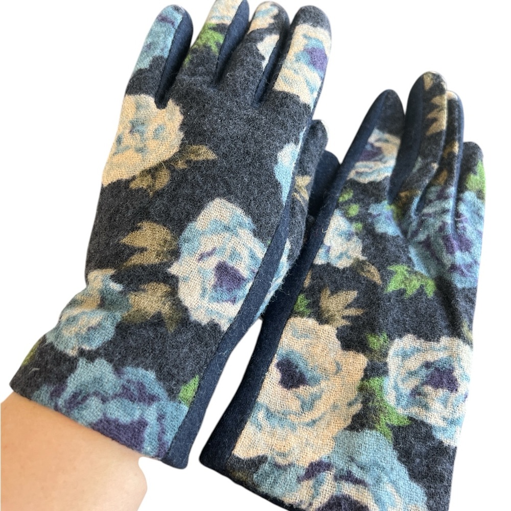 Anthropologie Wool Floral Women's Gloves